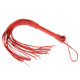 Гладкая красная плеть из кожи с жесткой рукоятью - 65 см. (красный)
