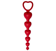 Бордовая анальная цепочка Love Beam - 19 см. (бордовый)