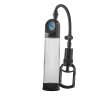 Прозрачная вакуумная помпа с манометром Deluxe Penis Pump (прозрачный)