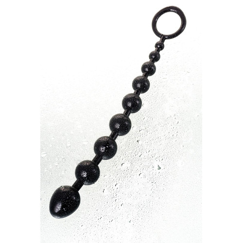 Черная анальная цепочка A-toys - 28,3 см. (черный)