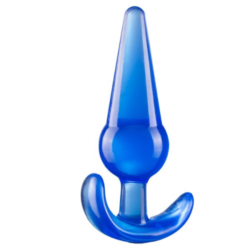 Синяя анальная пробка в форме якоря Large Anal Plug - 12,2 см. (синий)