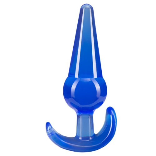 Синяя анальная пробка в форме якоря Large Anal Plug - 12,2 см. (синий)