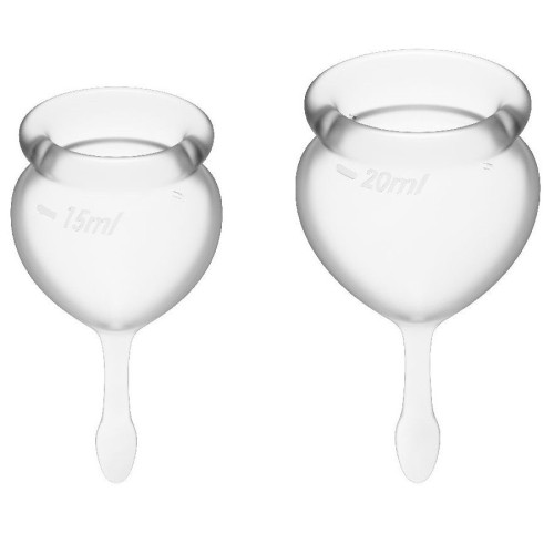 Набор прозрачных менструальных чаш Feel good Menstrual Cup (прозрачный)