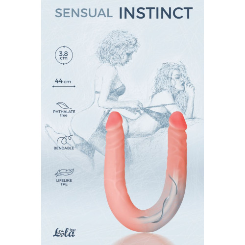 Гнущийся фаллоимитатор Sensual Instinct - 44 см. (телесный)
