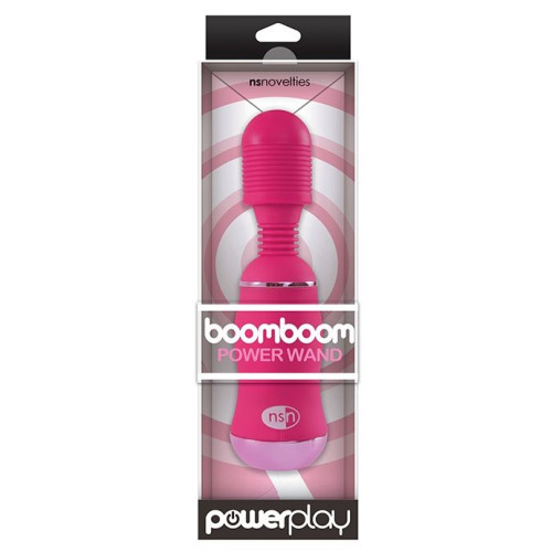 Ярко-розовый вибромассажер с усиленной вибрацией BoomBoom Power Wand (ярко-розовый)