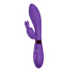 Фиолетовый вибратор Yonce с клиторальным зайчиком - 20,5 см. (фиолетовый)