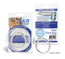 Стальное эрекционное кольцо STEEL COCK RING - 4.8 см. (серебристый)