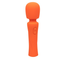 Оранжевый вибромассажер Stella Liquid Silicone Mini Massager - 14,5 см. (оранжевый)