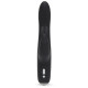Черный вибратор с клиторальным отростком Greedy Girl Slimline Rabbit Vibrator - 22,8 см. (черный)