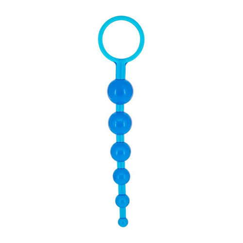 Синяя анальная цепочка DRAGONZ TALE ANAL - 20 см. (синий)