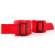 Красные меховые наручники на регулируемых черных пряжках (красный)