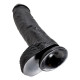 Реалистичный чёрный фаллоимитатор-гигант 10  Cock with Balls - 25,4 см. (черный)