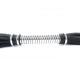 Черная длинная плеть с серебристой ручкой - 60 см. (черный с серебристым)