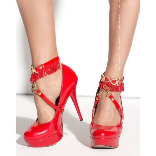 Украшение на ноги под обувь Queen of hearts Arabesque (красный)