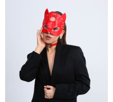 Эротический набор «Поиграй со мной»: маска и чокер (красный)