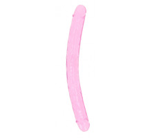Розовый двусторонний фаллоимитатор - 45 см. (розовый)