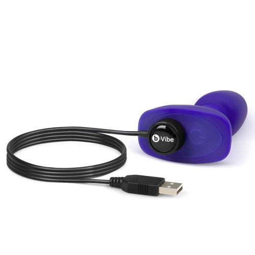 Фиолетовая анальная пробка с римминг-эффектом RIMMING PETITE - 12,4 см. (фиолетовый)