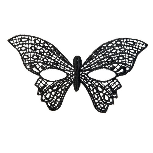 Нитяная маска в форме бабочки (черный)