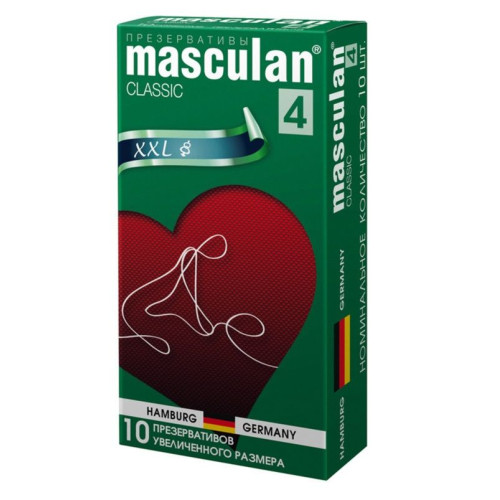 Презервативы Masculan Classic 4 XXL увеличенного размера - 10 шт.