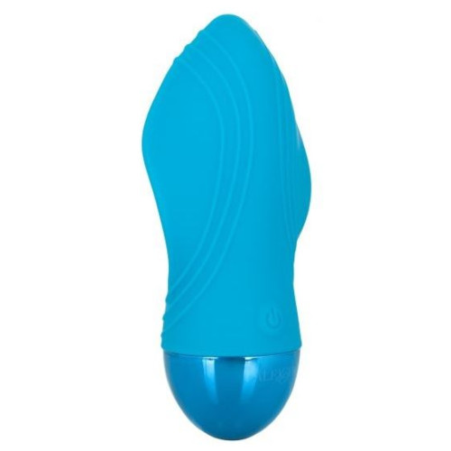 Голубой мини-вибратор Tremble Kiss - 12 см. (голубой)