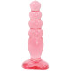 Розовая анальная пробка Crystal Jellies 5  Anal Delight - 14 см. (розовый)