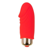 Красный вибромассажер Sweet Toys - 5,5 см. (красный)