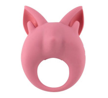 Розовое перезаряжаемое эрекционное кольцо Kitten Kiki (розовый)