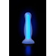 Голубая, светящаяся в темноте анальная втулка Kyle Glow - 10 см. (голубой)
