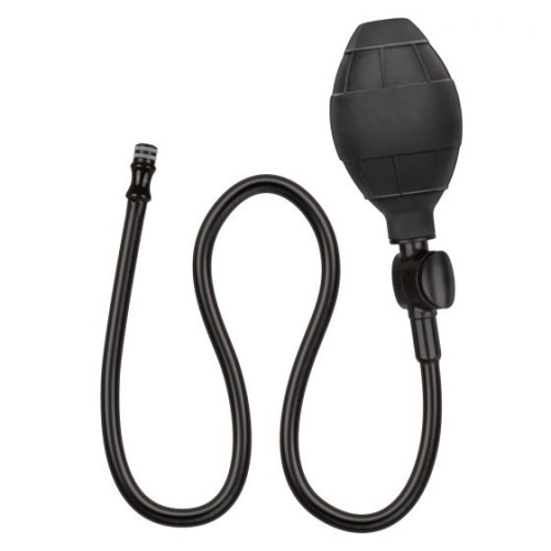 Расширяющаяся анальная пробка со съемным шлангом Large Silicone Inflatable Plug - 13,25 см. (черный)