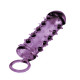 Закрытая фиолетовая насадка с пупырышками SAMURAI PENIS SLEEVE PURPLE - 14,5 см. (фиолетовый)