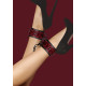 Красно-черные поножи Luxury Ankle Cuffs (красный с черным)
