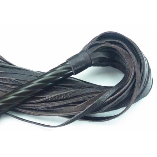 Коричневая плеть с металлической рукоятью - 60 см. (коричневый)