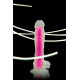 Прозрачно-розовый фаллоимитатор, светящийся в темноте, Clark Glow - 22 см. (розовый)
