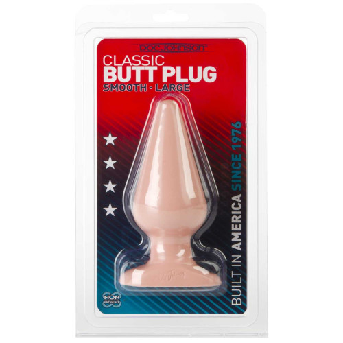 Анальная пробка телесного цвета Butt Plugs Smooth Classic Large - 14 см. (телесный)