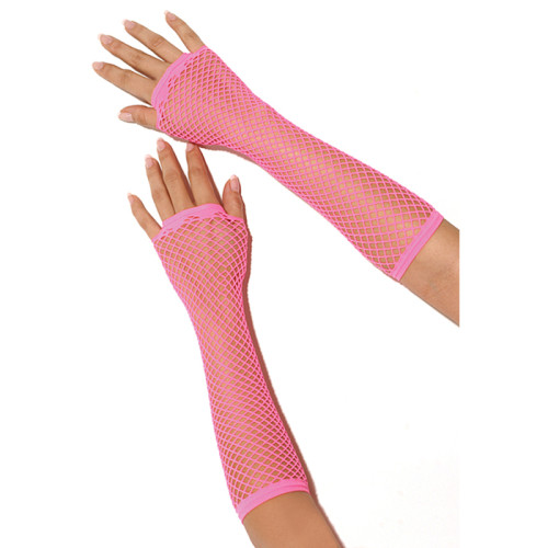 Длинные перчатки в сетку (белый|S-M-L)