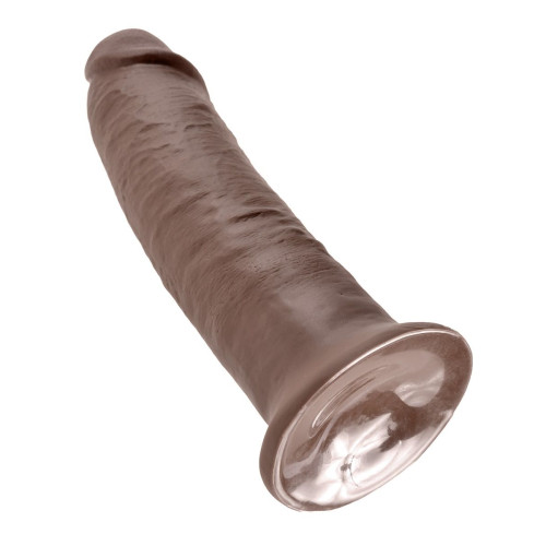 Коричневый фаллос-гигант 10  Cock - 25,4 см. (коричневый)
