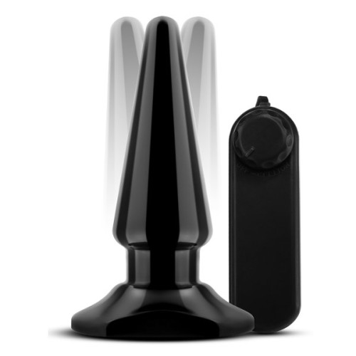 Черная анальная пробка с вибрацией Basic Vibrating Anal Pleaser - 10,2 см. (черный)
