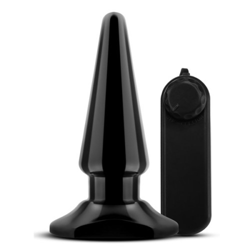 Черная анальная пробка с вибрацией Basic Vibrating Anal Pleaser - 10,2 см. (черный)