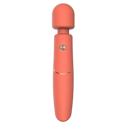 Оранжевый вибромассажер Clarissa - 22,6 см. (оранжевый)