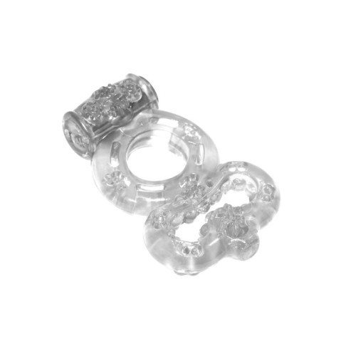 Прозрачное эрекционное кольцо Rings Treadle с подхватом (прозрачный)