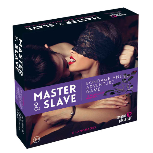 БДСМ-набор Master&Slave Bondage And Adventure Game (фиолетовый с черным)