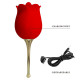 Красный клиторальный вибромассажёр Rose Lover (красный)
