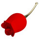 Красный клиторальный вибромассажёр Rose Lover (красный)