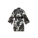 Халат-кимоно Filipa с цветочным принтом (черный с бежевым|M)