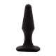 Черная силиконовая анальная пробка - 10,5 см. (черный)