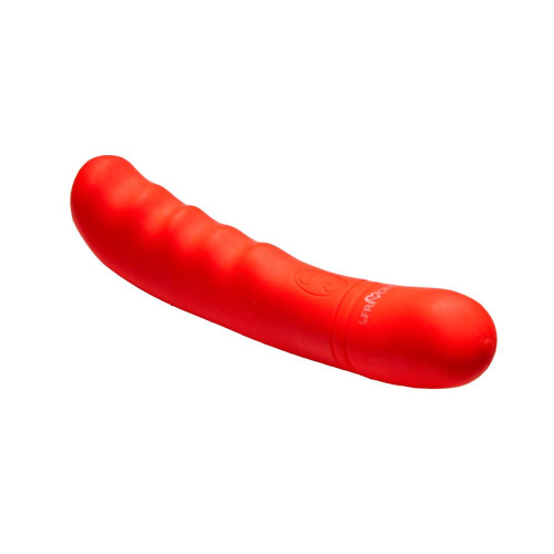 Красный вибратор Rhea для стимуляции G-точки - 18 см. (красный)