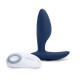 Синяя анальная пробка для ношения Ditto с вибрацией и пультом ДУ - 8,8 см. (синий)