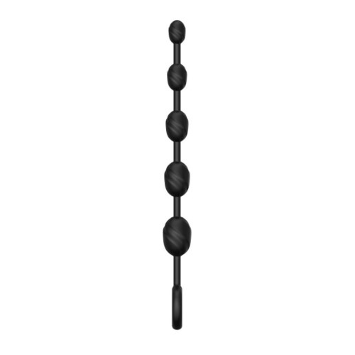Черная анальная цепочка №03 Anal Chain - 30 см. (черный)