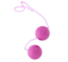 Фиолетовые вагинальные шарики на мягкой сцепке GOOD VIBES PERFECT BALLS (фиолетовый)