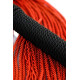 Красно-черный флоггер из веревки TOYFA Theatre - 48,5 см. (красный с черным)